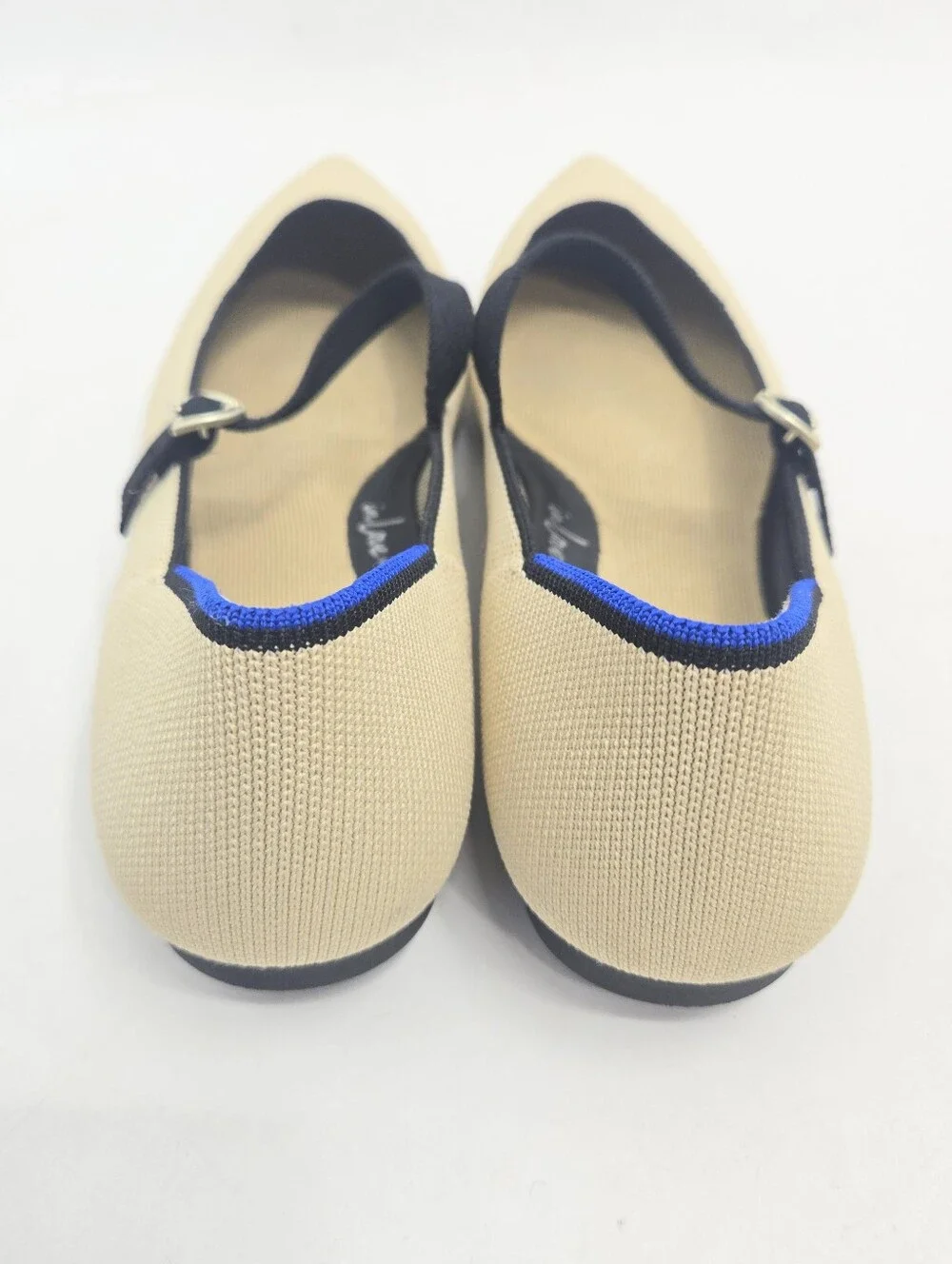 Rothy's‎ Mary Jane II Flats Sandstone Black Trim 10.5